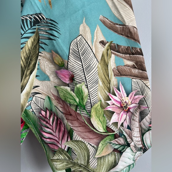 Set 2 Tea Kitchen Hand Towel STOF Tropical Hawaiian Flowers Beach Palm Trees - Picture 7 of 11